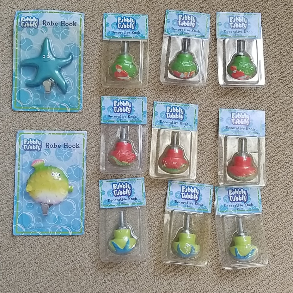 Fish aquatic themed drawer pulls/hooks